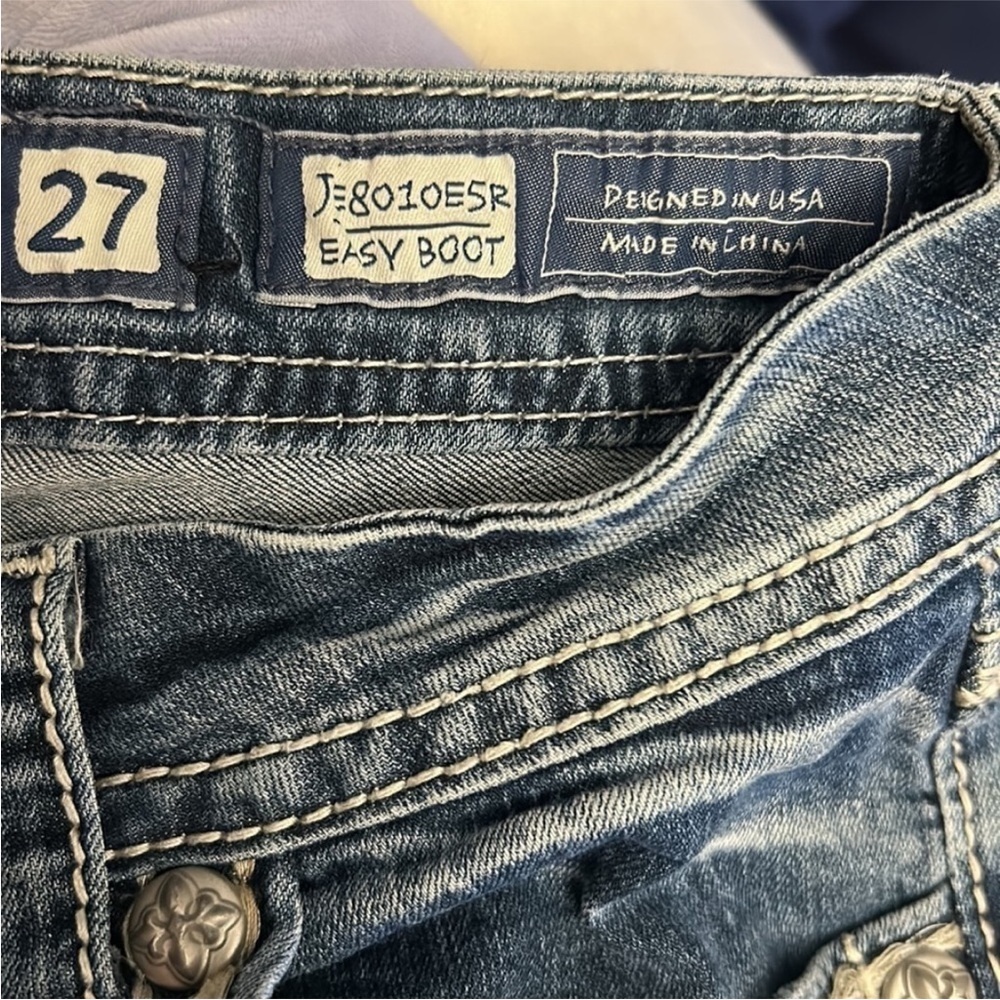 Miss Me embellished big stitch easy boot jeans size 27 - Picture 4 of 5